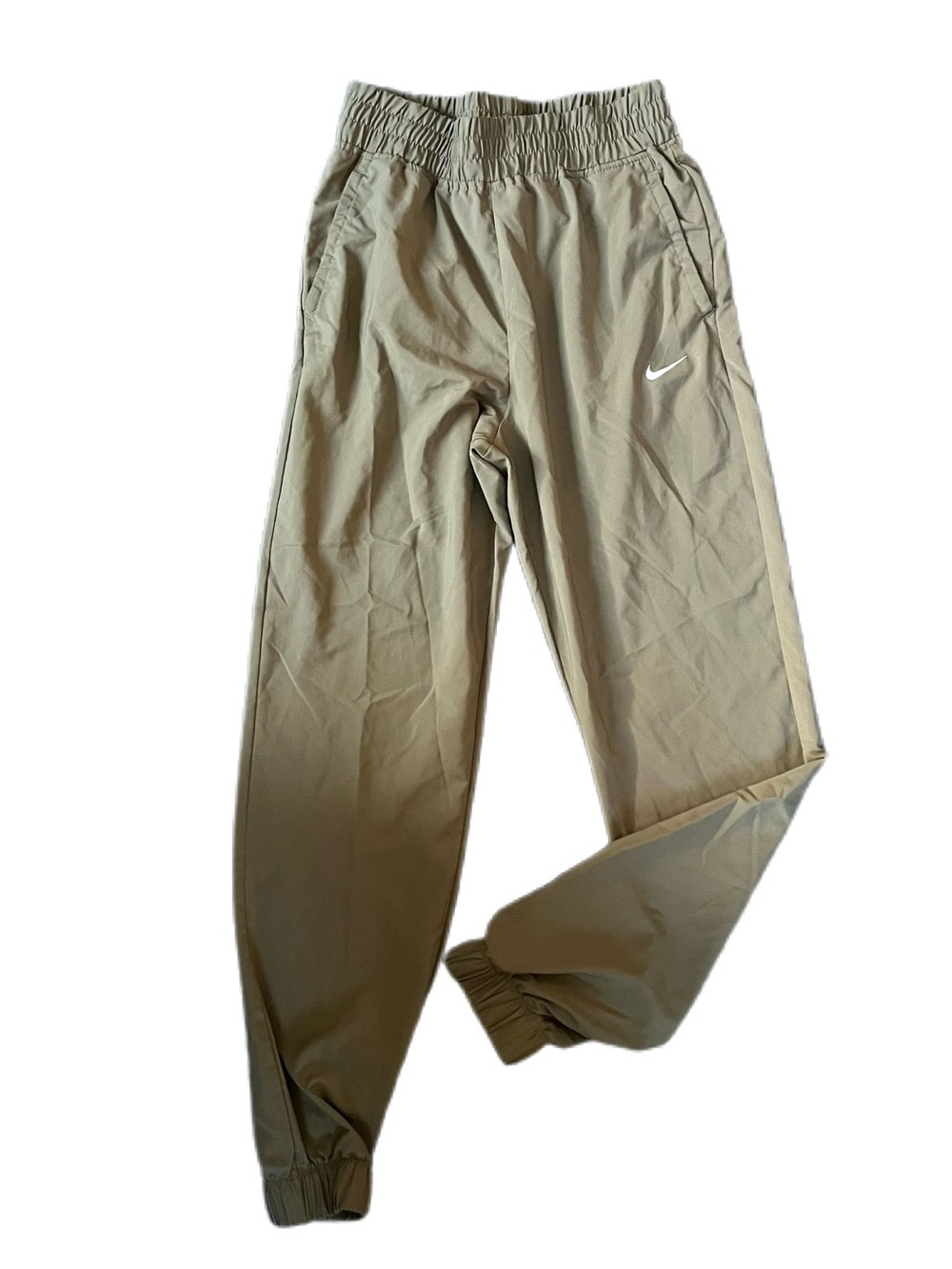 NWOT Girls Nike Olive Jogger Pants with White Swoosh